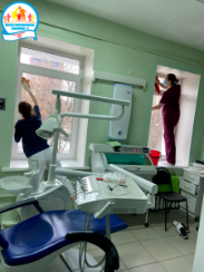 В ГАУЗ РБ Детская стоматологическая поликлиника № 3 г. Уфа продолжаются субботники по санитарной уборке помещений и территорий